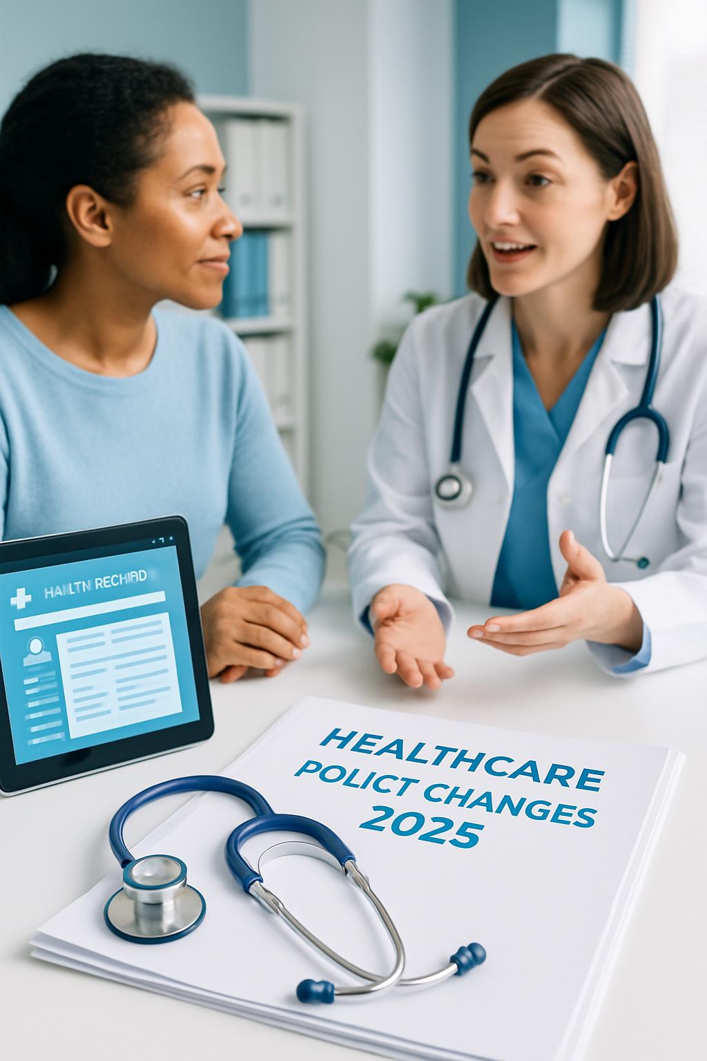 Doctor explaining healthcare policy changes to patient